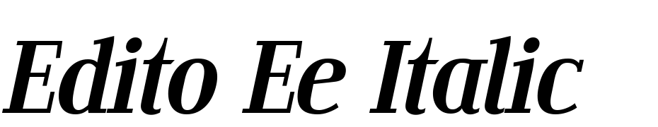 Edito Ee Italic PDF Font Download Free