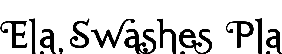 Ela Swashes Plain PDF Font Download Free