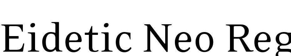 Eidetic Neo Regular Font Download Free