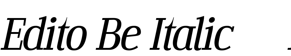 Edito Be Italic PDF Font Download Free