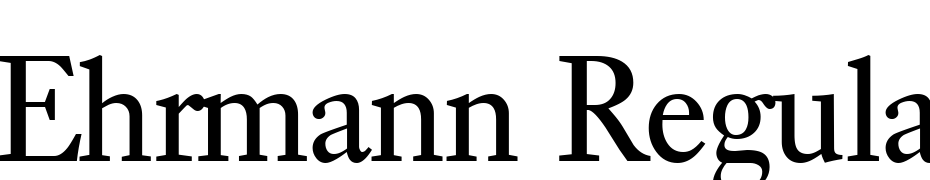 Ehrmann Regular Font Download Free