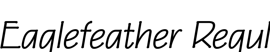 Eaglefeather Regular Italic Font Download Free