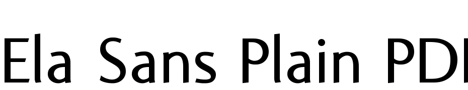 Ela Sans Plain PDF Font Download Free