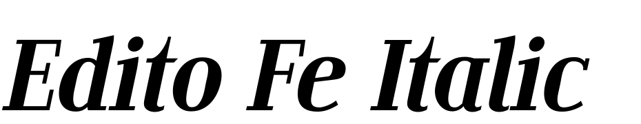 Edito Fe Italic PDF Font Download Free