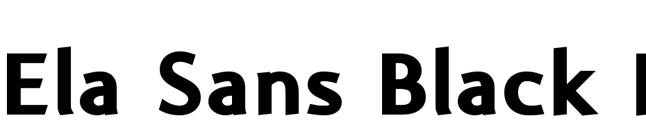 Ela Sans Black PDF Font Download Free