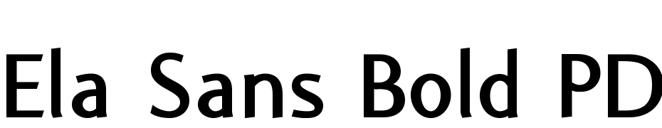 Ela Sans Bold PDF Font Download Free