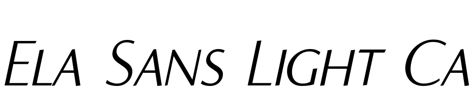 Ela Sans Light Caps Italic PDF Font Download Free