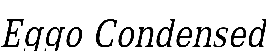 Eggo Condensed Italic Font Download Free