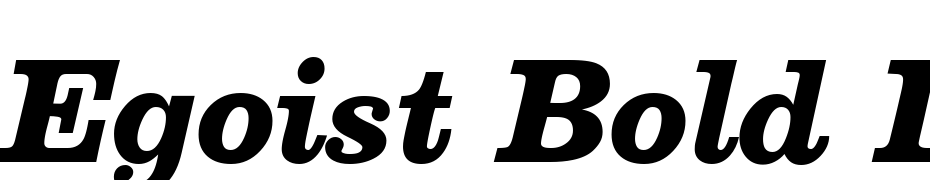 Egoist Bold Italic Font Download Free