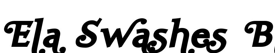 Ela Swashes Black Italic PDF Font Download Free