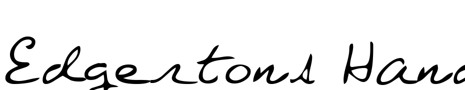 Edgertons Hand Font Download Free