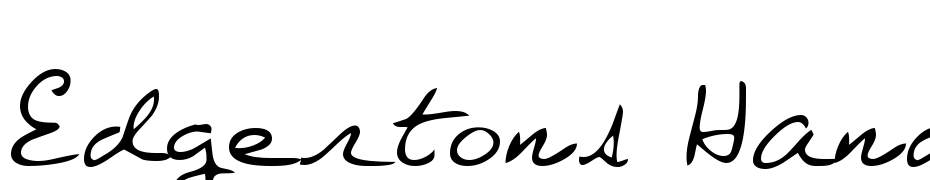Edgertons Hand Regular Font Download Free