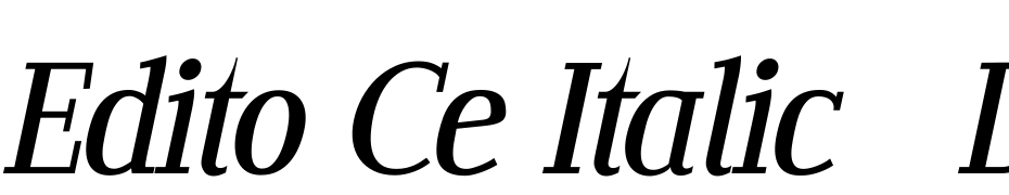 Edito Ce Italic PDF Font Download Free
