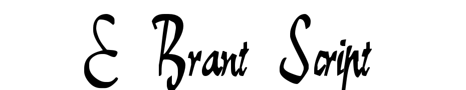 E Brant Script Font Download Free