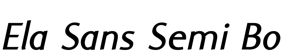 Ela Sans Semi Bold Italic PDF Scarica Caratteri Gratis
