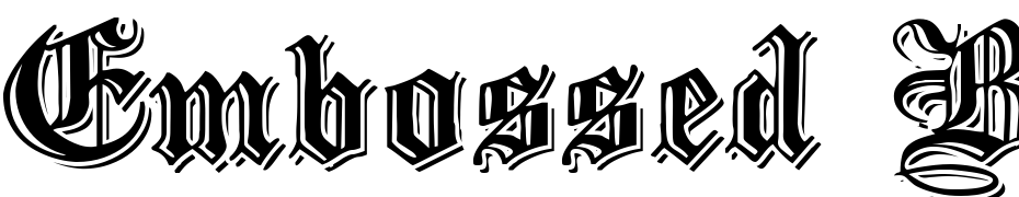 Embossed Black Wide Normal Font Download Free