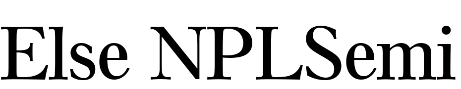 Else NPLSemi Bold Font Download Free