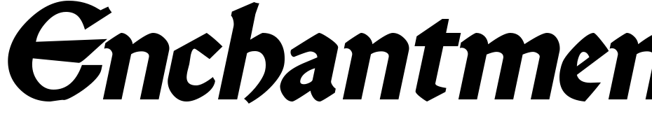 Enchantment Black Italic Font Download Free