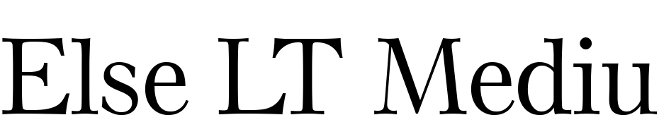 Else LT Medium Font Download Free