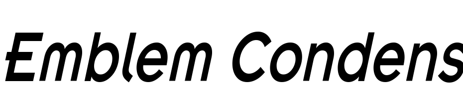 Emblem Condensed Kursiv Font Download Free