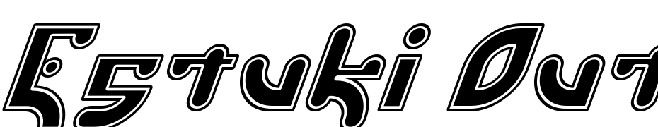 Estuki Outline Italic Font Download Free