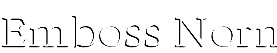 Emboss Normal Font Download Free