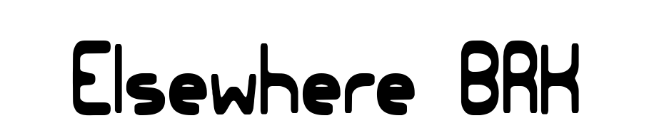 Elsewhere BRK Font Download Free