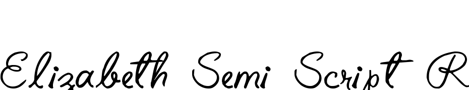 Elizabeth Semi Script Regular Font Download Free
