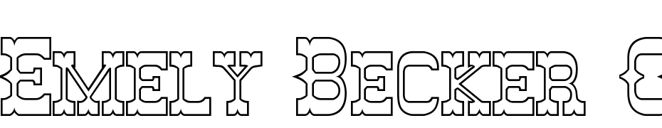 Emely Becker Outline Font Download Free