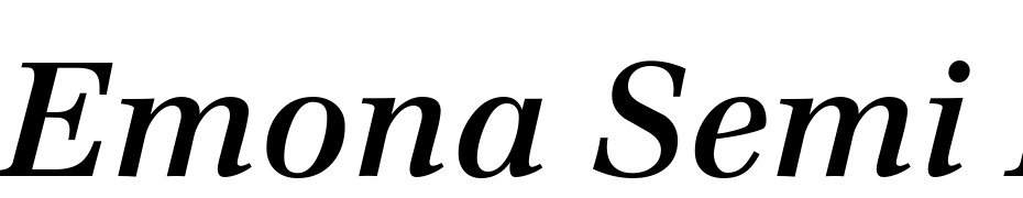 Emona Semi Bold Italic Font Download Free