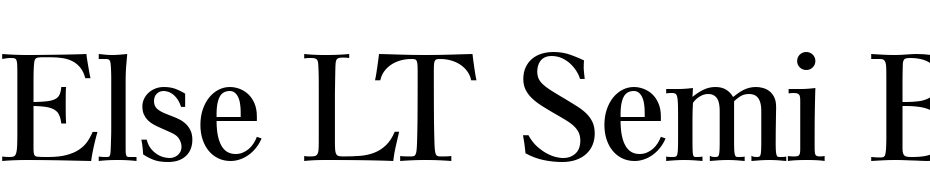 Else LT Semi Bold Font Download Free