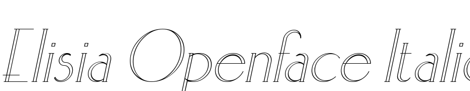Elisia Openface Italic Font Download Free