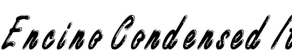 Encino Condensed Italic Font Download Free
