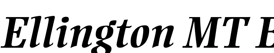 Ellington MT Bold Italic Font Download Free