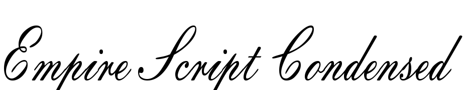 Empire Script Condensed Font Download Free