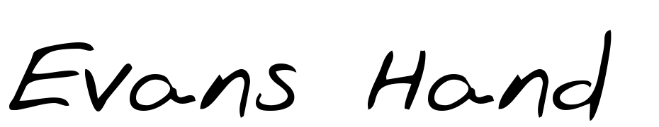 Evans Hand Regular Font Download Free