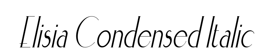 Elisia Condensed Italic Polices Telecharger