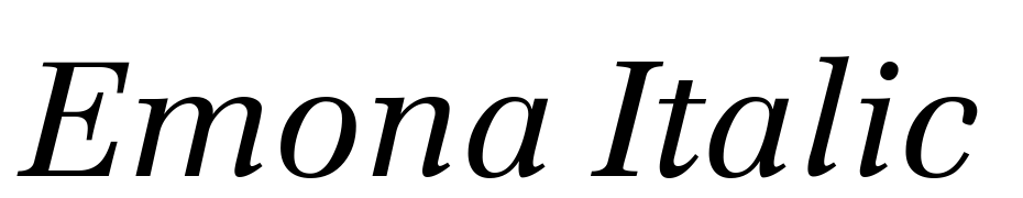 Emona Italic Font Download Free