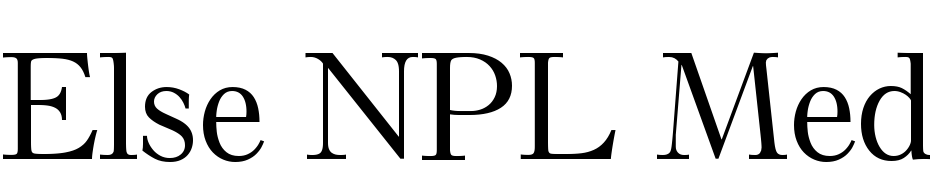 Else NPL Medium Font Download Free