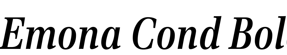 Emona Cond Bold Italic Font Download Free