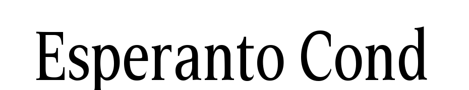 Esperanto Cond Font Download Free