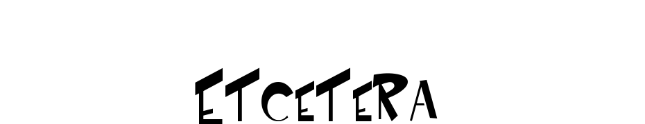 Etcetera Font Download Free