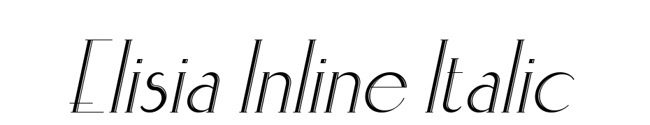 Elisia Inline Italic Font Download Free