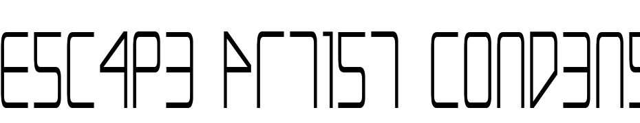 Escape Artist Condensed Font Download Free