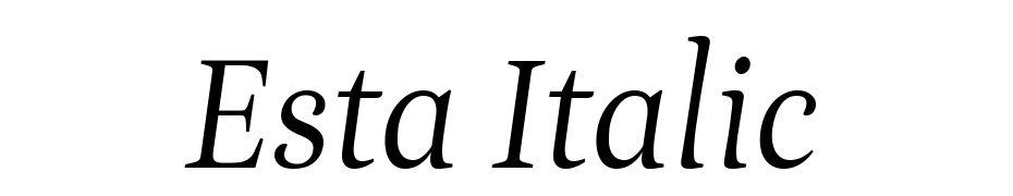 Esta Italic Font Download Free