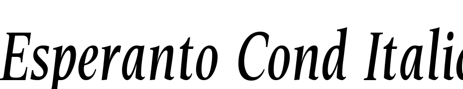 Esperanto Cond Italic Font Download Free