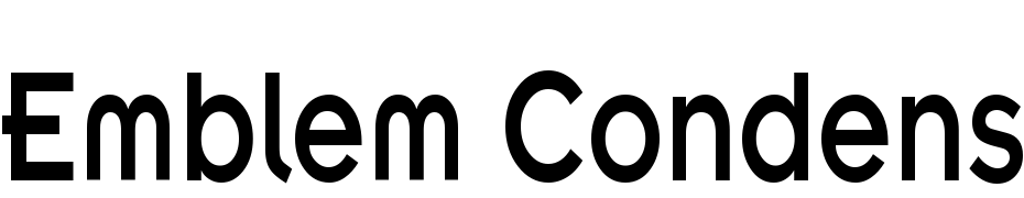 Emblem Condensed Regular Font Download Free