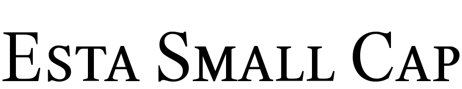 Esta Small Caps Font Download Free