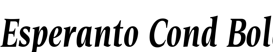 Esperanto Cond Bold Italic Font Download Free