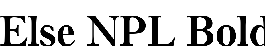 Else NPL Bold Font Download Free